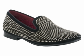 Steve Madden Caviarr Silver Rhinestone Loafer Rugged Sole Pro Comfort