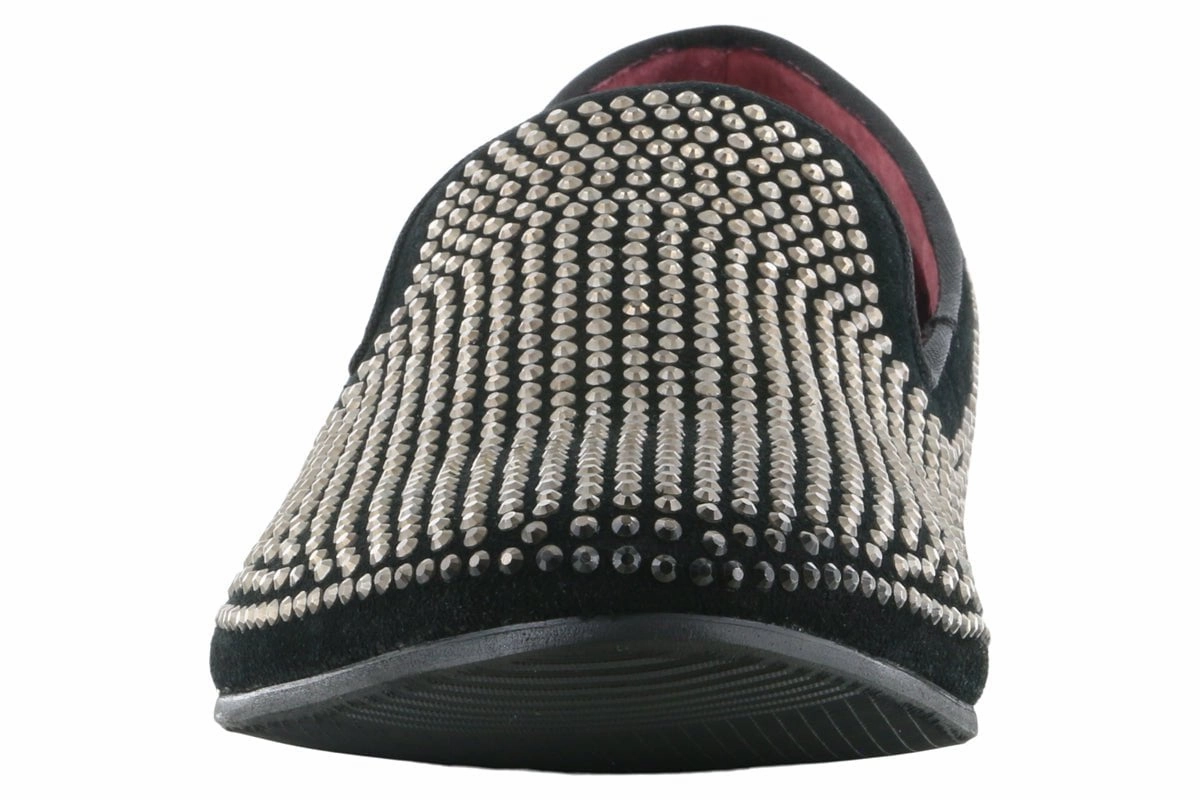 Steve Madden Caviarr Silver Rhinestone Loafer Relaxed Fit Footwear