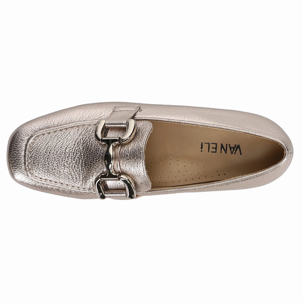 Simply Metallic Slip On Loafers Comfortable Footwear Breathable