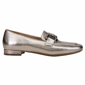 Simply Metallic Slip On Loafers Easy Clean