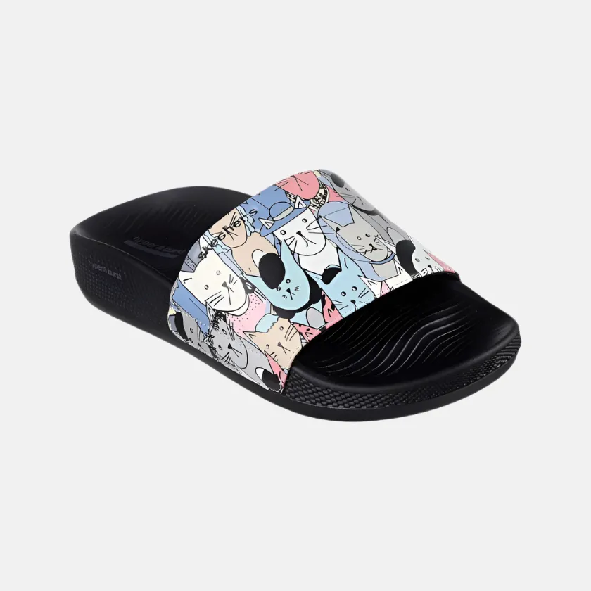Unisex Shoes Timeless Skechers Hyper Slide -Pawsome Women'S Lifestyle Slide -Black/Multi