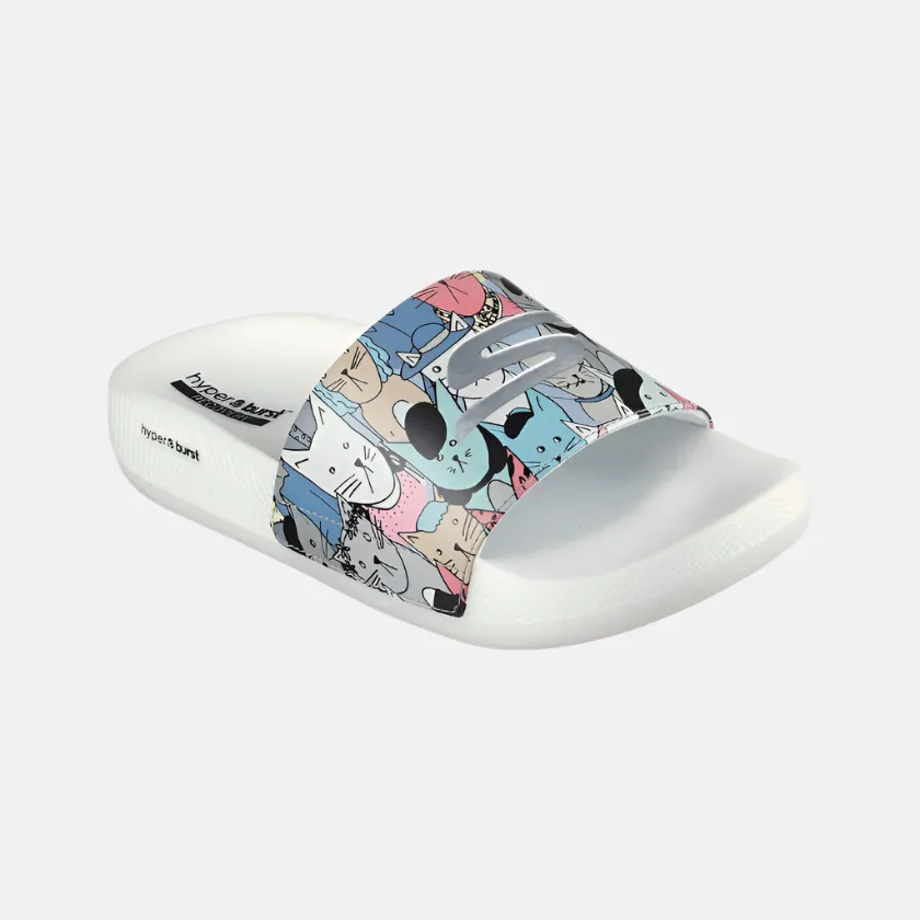 Sustainable Minimalist Skechers Hyper Slide -Pawsome Women'S Lifestyle Slide -White/Multi