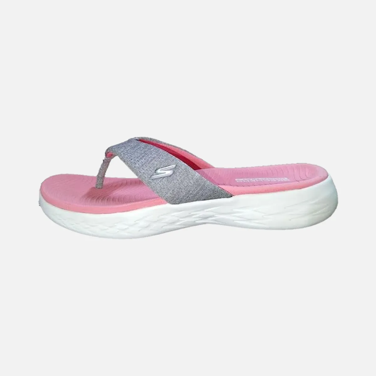 Classic Footwear Skechers On-The-Go 600 Preferred Women Slippers -Grey/Light Pink