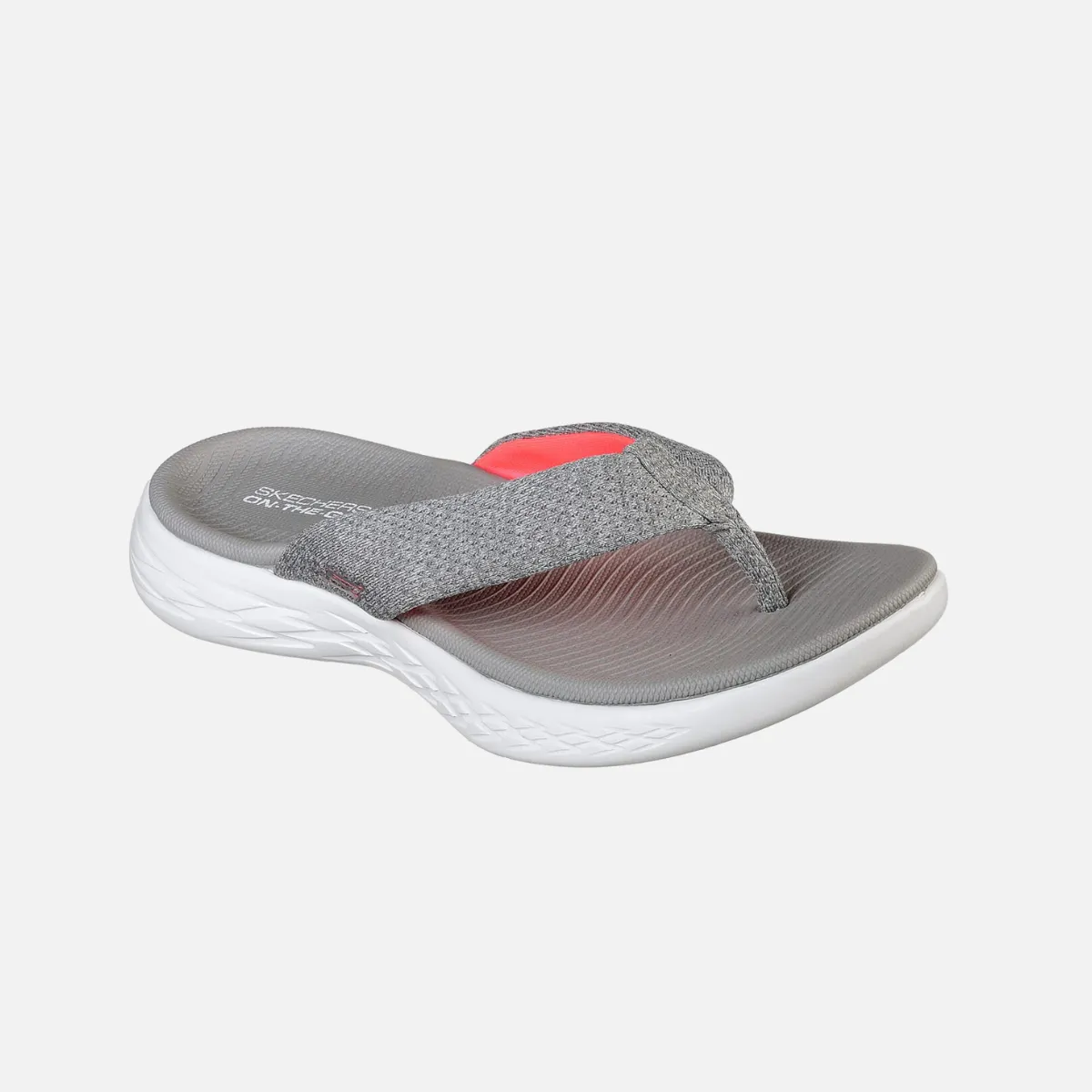 Skechers On-The-Go 600 Preferred Women'S Slide -Gray/Pink Daylong Comfort Stylish Footwear