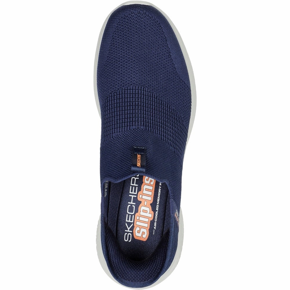 Cushioned Skechers Ultra Flex 3.0 Smooth Step Wide Trainers