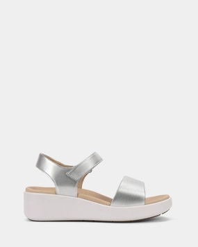 Wide Fit Supportive Shoes Skye Silver