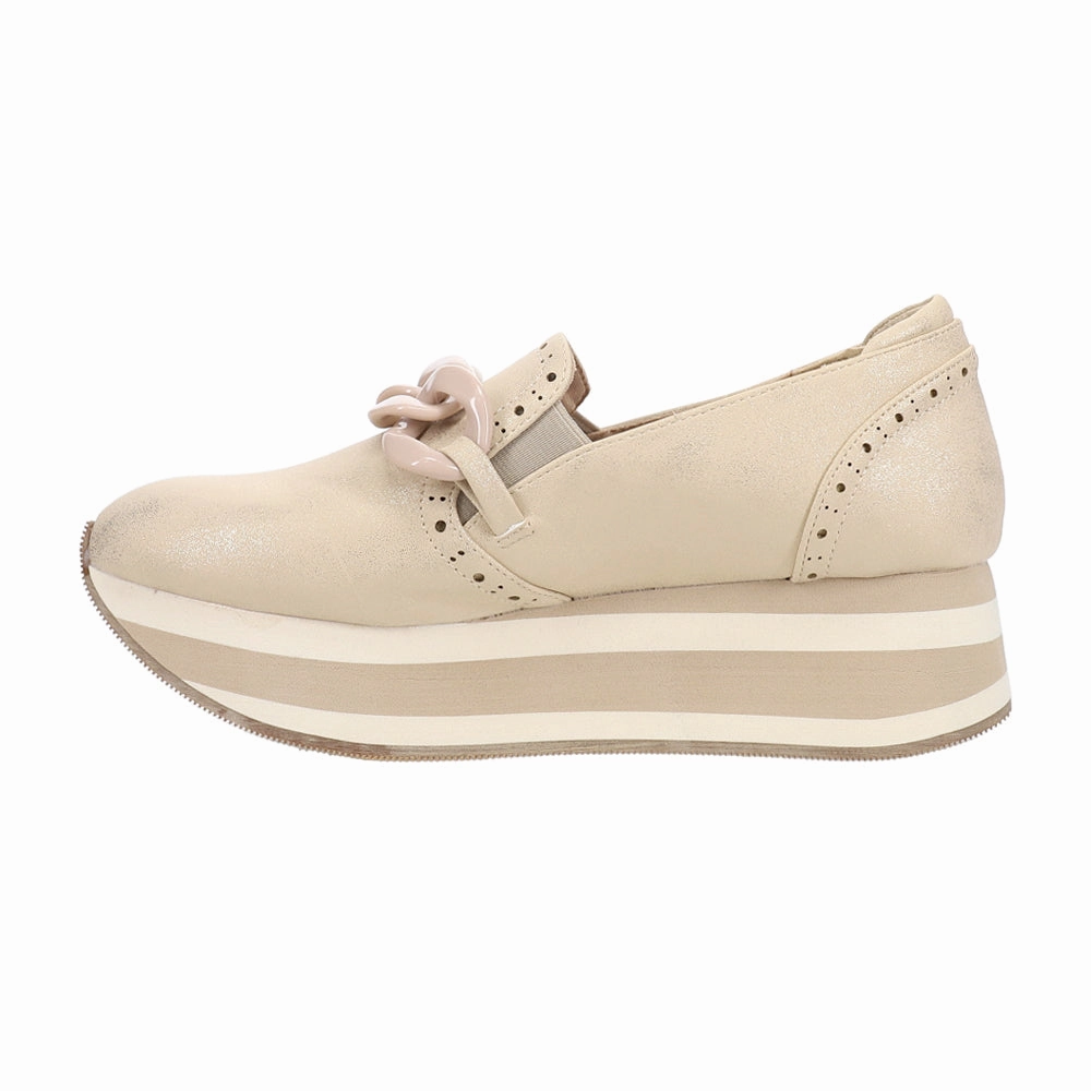 So What Metallic Platform Slip On Loafers All Day Support Relaxed Fit Footwear