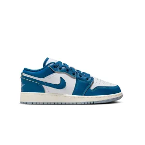 Kids Air Jordan 1 Low Se 'Industrial Blue' Sporty Style Cushioned