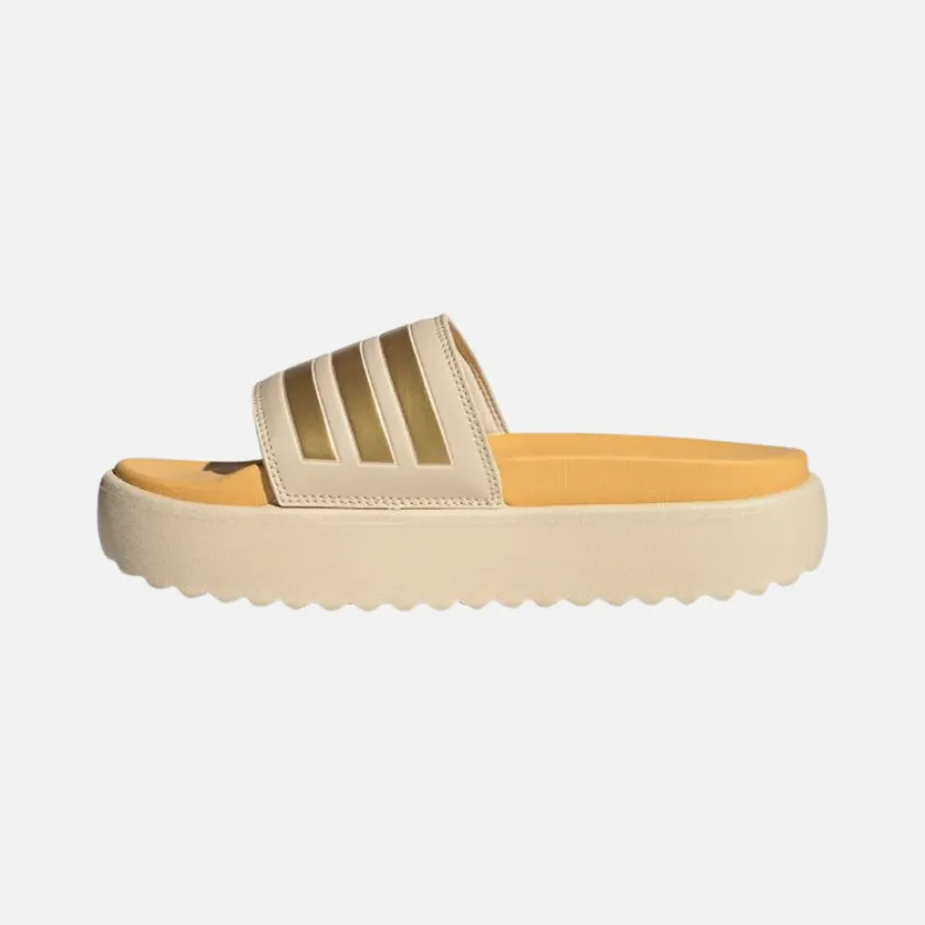 Adidas Adilette Paltform Women'S Slide -Crystal Sand Travel Shoes Supportive