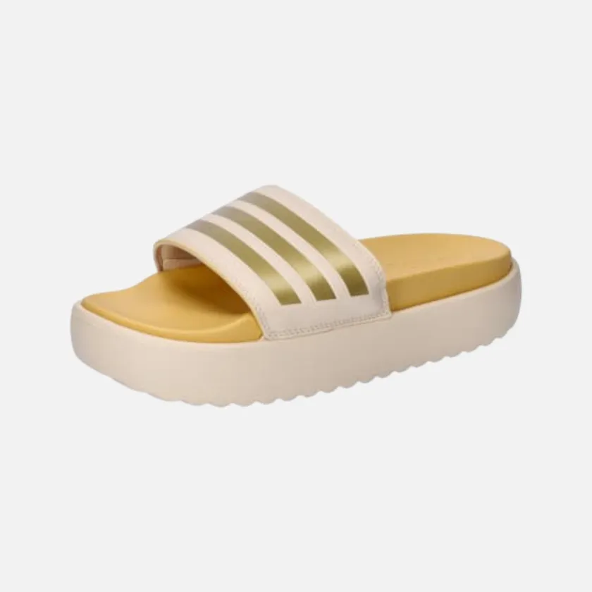 Adidas Adilette Paltform Women'S Slide -Crystal Sand Timeless Everyday Footwear