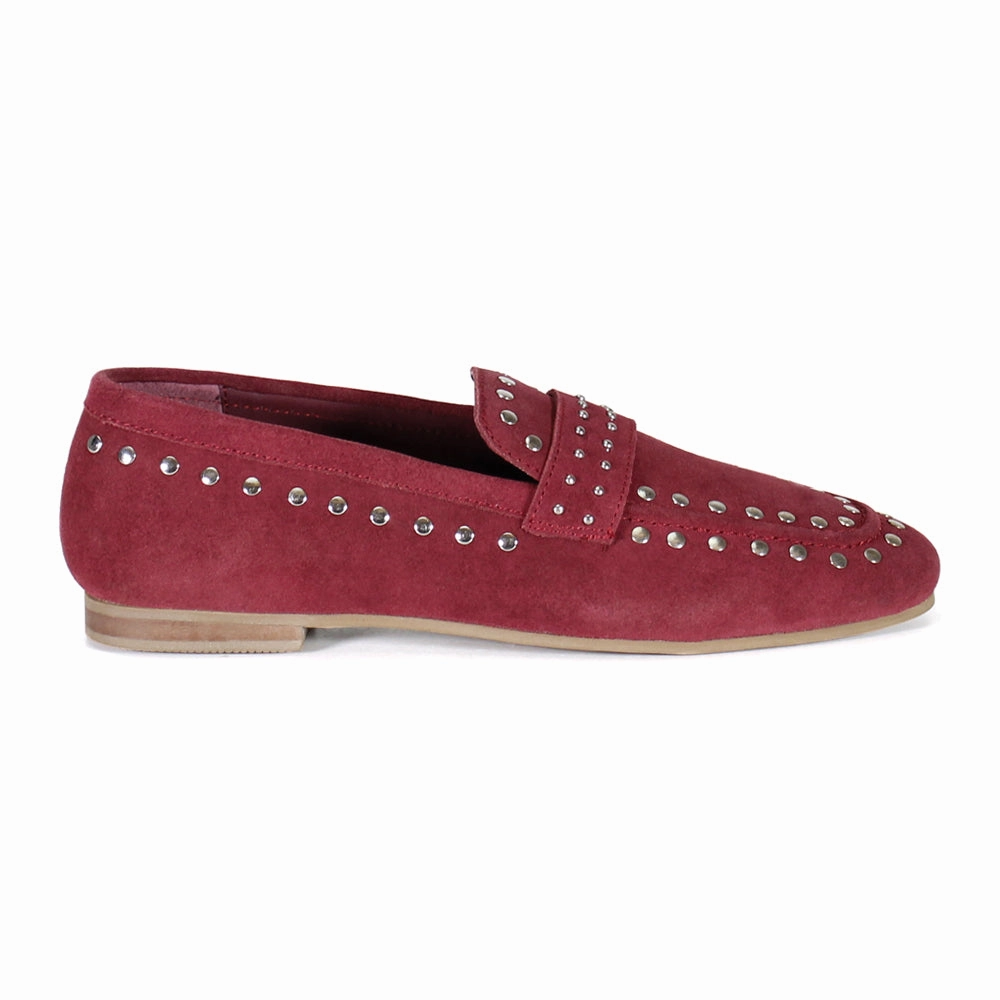 Can Yon Studded Slip On Loafers Comfort Sole Moisture Wicking