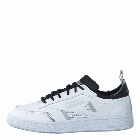 Club C Ree:Dux White/Black/Silvmt Fashion Sneakers