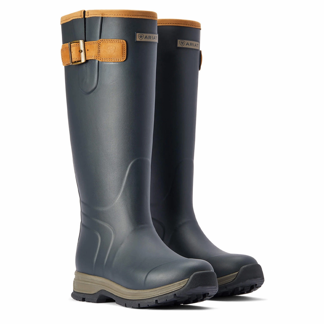 Ariat Womens Burford Insulated Wellington Navy Standing Comfort