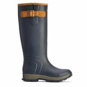 Ariat Womens Burford Insulated Wellington Navy Comfort Heel