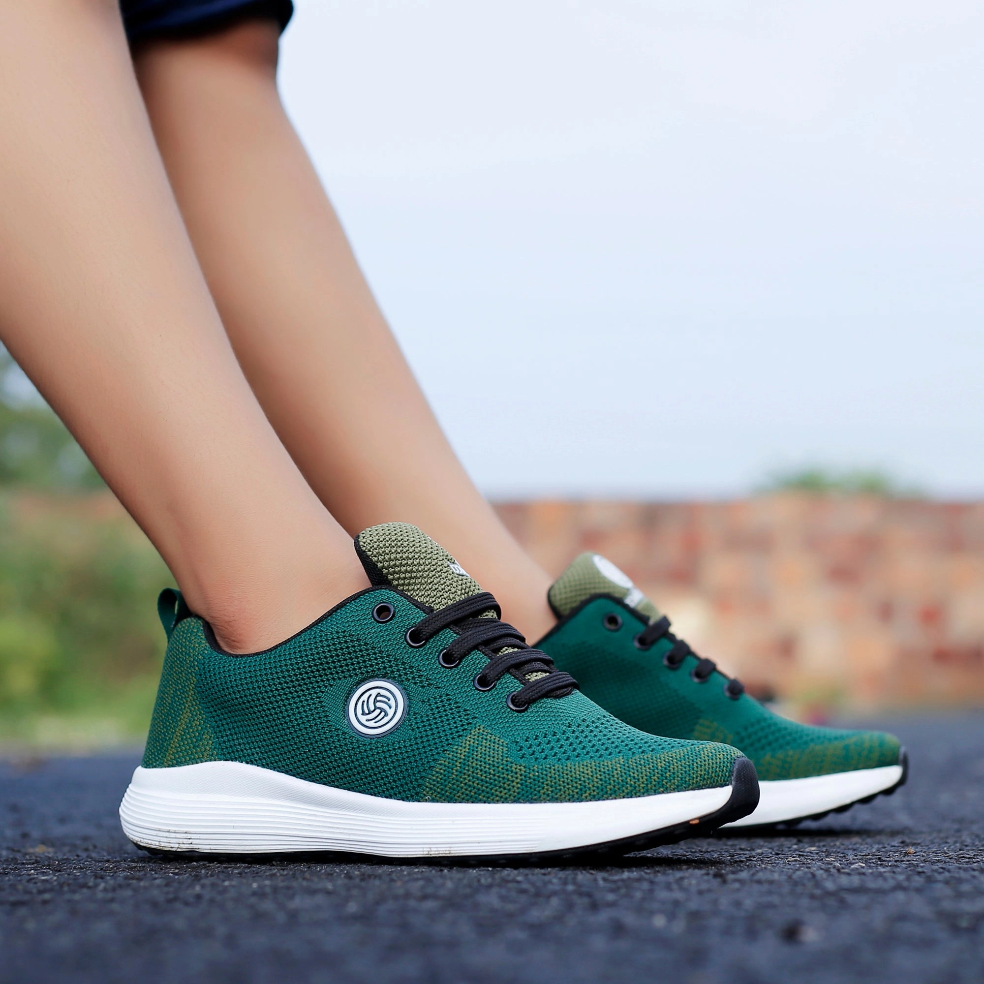 Recycled Materials Timeless Bacca Bucci Tokyo Women Running Shoes | Green/Olive Women Sneakers Shoes For Casual Walk