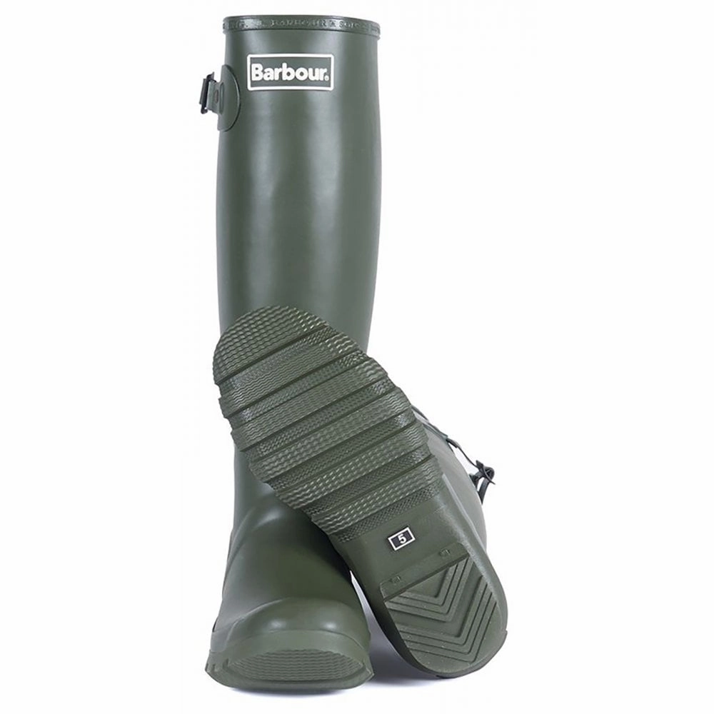 Barbour Women'S Bede Tall Wellington Boots Olive Lrf0043 Ol51 Grippy Soles Urban