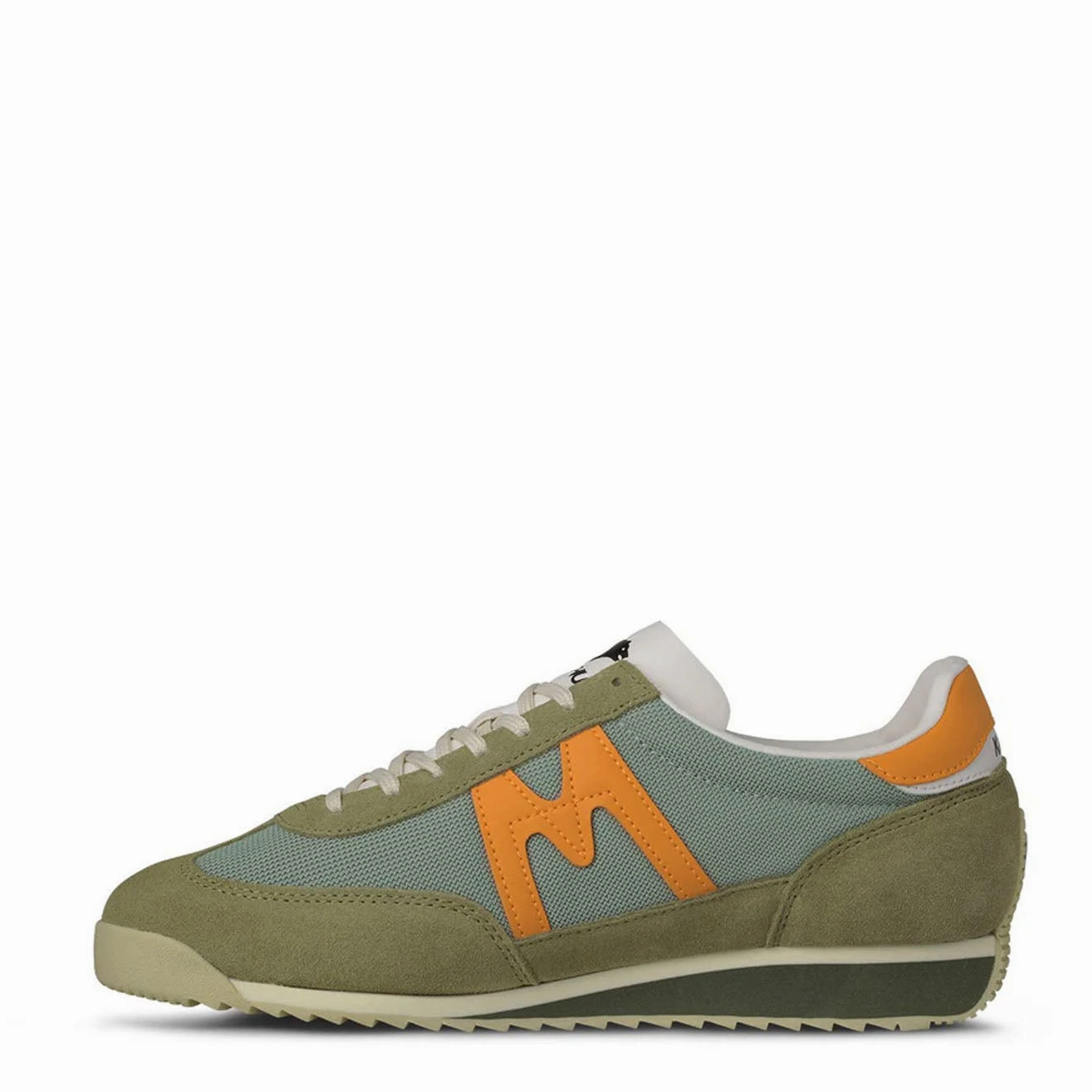Orthotic Friendly Easy On Off Karhu Mestari Trainer Cedar / Bright Marigold