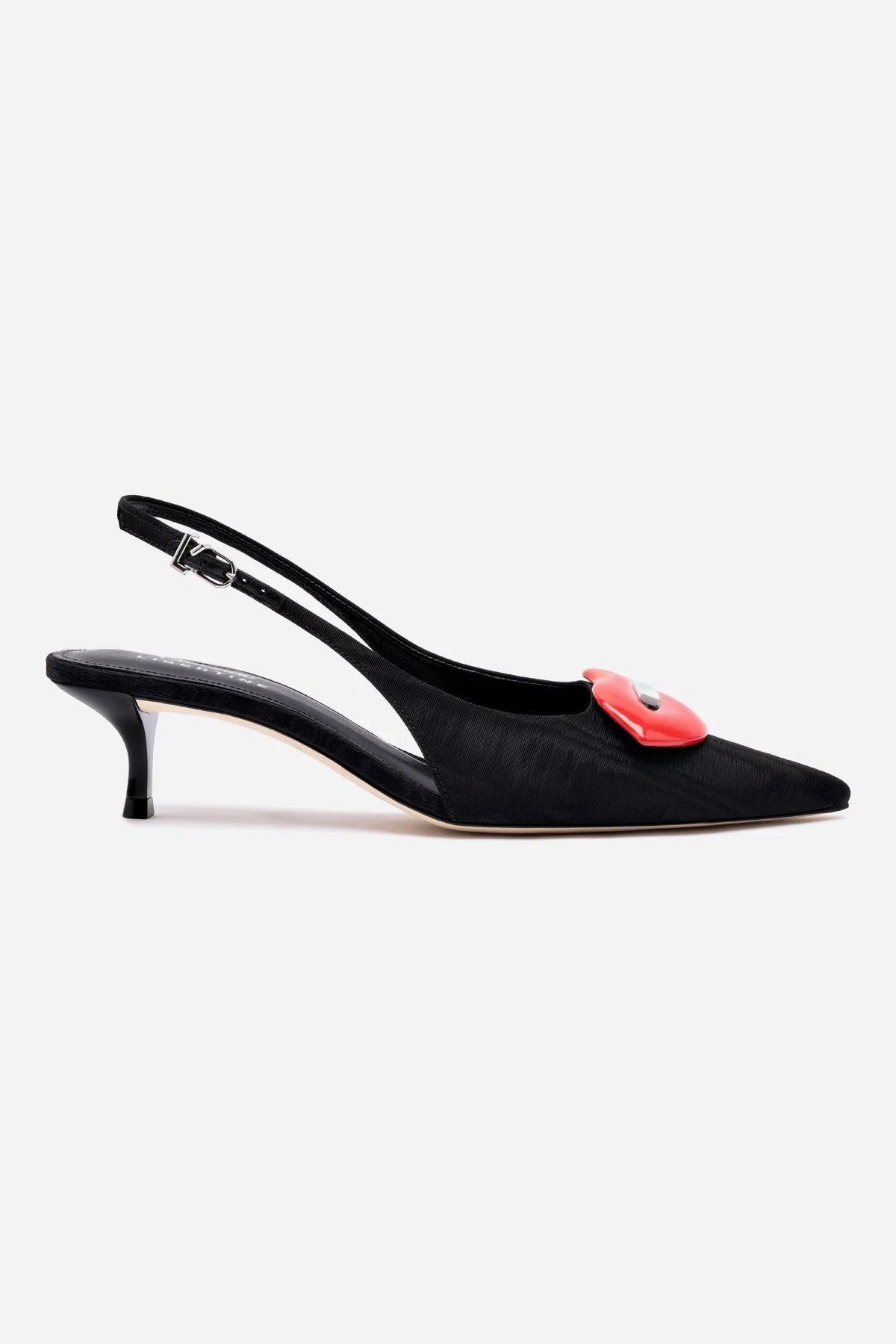 Easy On Off Larroud?? X Libertine Lips Pump Lo In Black Fabric