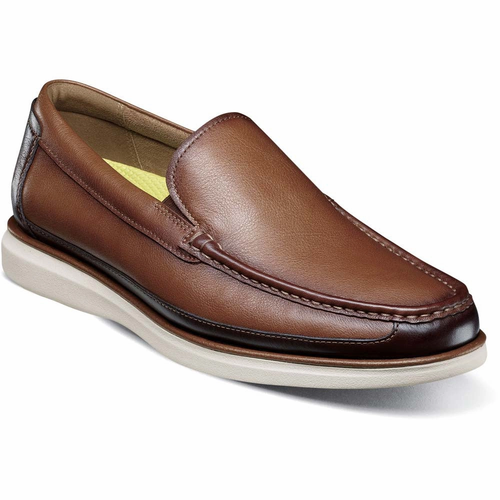 Florsheim Tropics Cognac Multi Moc Toe Venetian Slip On Shoes Memory Foam