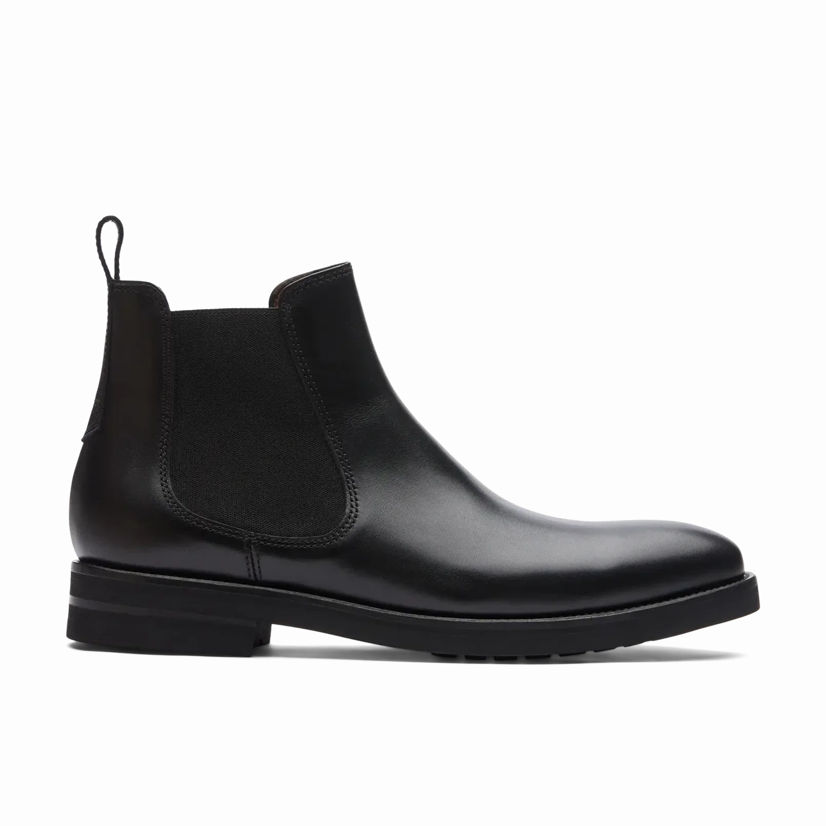 Lottusse | Chelsea Boots For Men | Holborn Black Brushed Beef | Black Slip Resistant