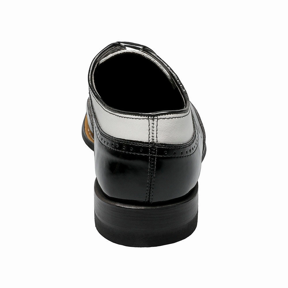 Stacy Adams Dayton Black & White Patent Lace-Up Slip Resistant Work