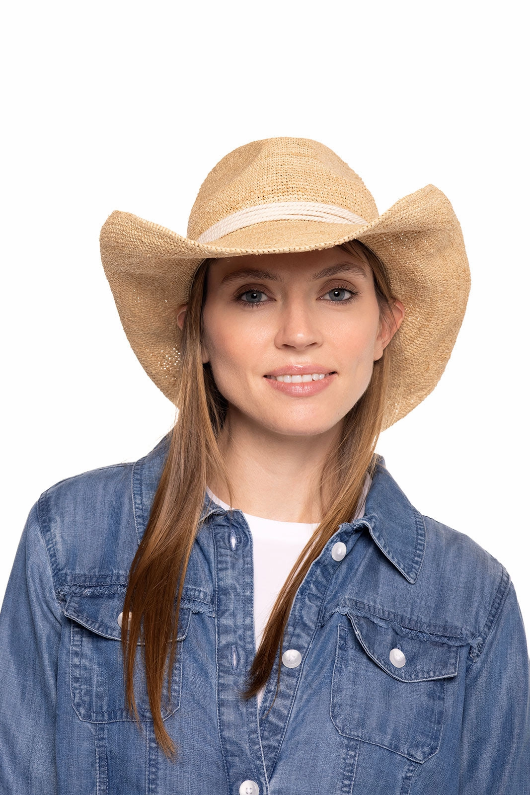 Stagecoach Crochet Raffia Western Hat | Natural
