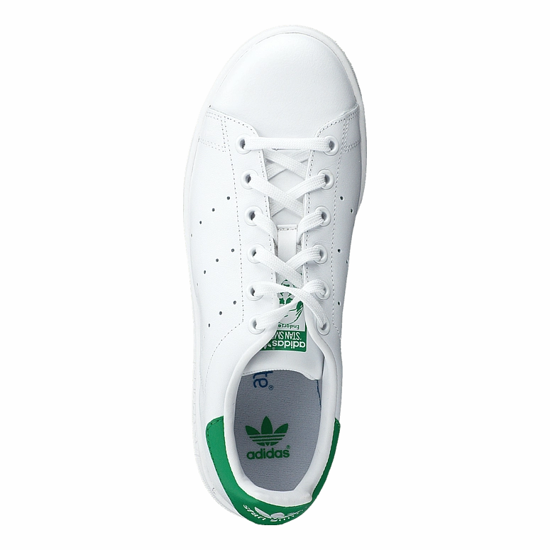 Stan Smith J Ftwr White/Green Leather Shoes Moisture Wicking