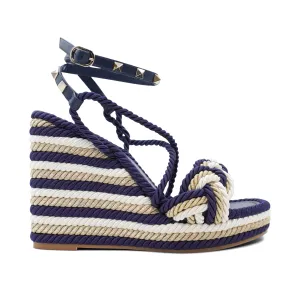 Valentino 'Rockstud' Espadrille Wedges - Women'S 38 Chic Footwear Functional Footwear