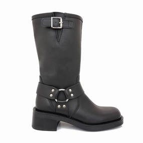Luis Gonzalo 1966 | Women'S Boots | Black Biker Boots Versatile Style