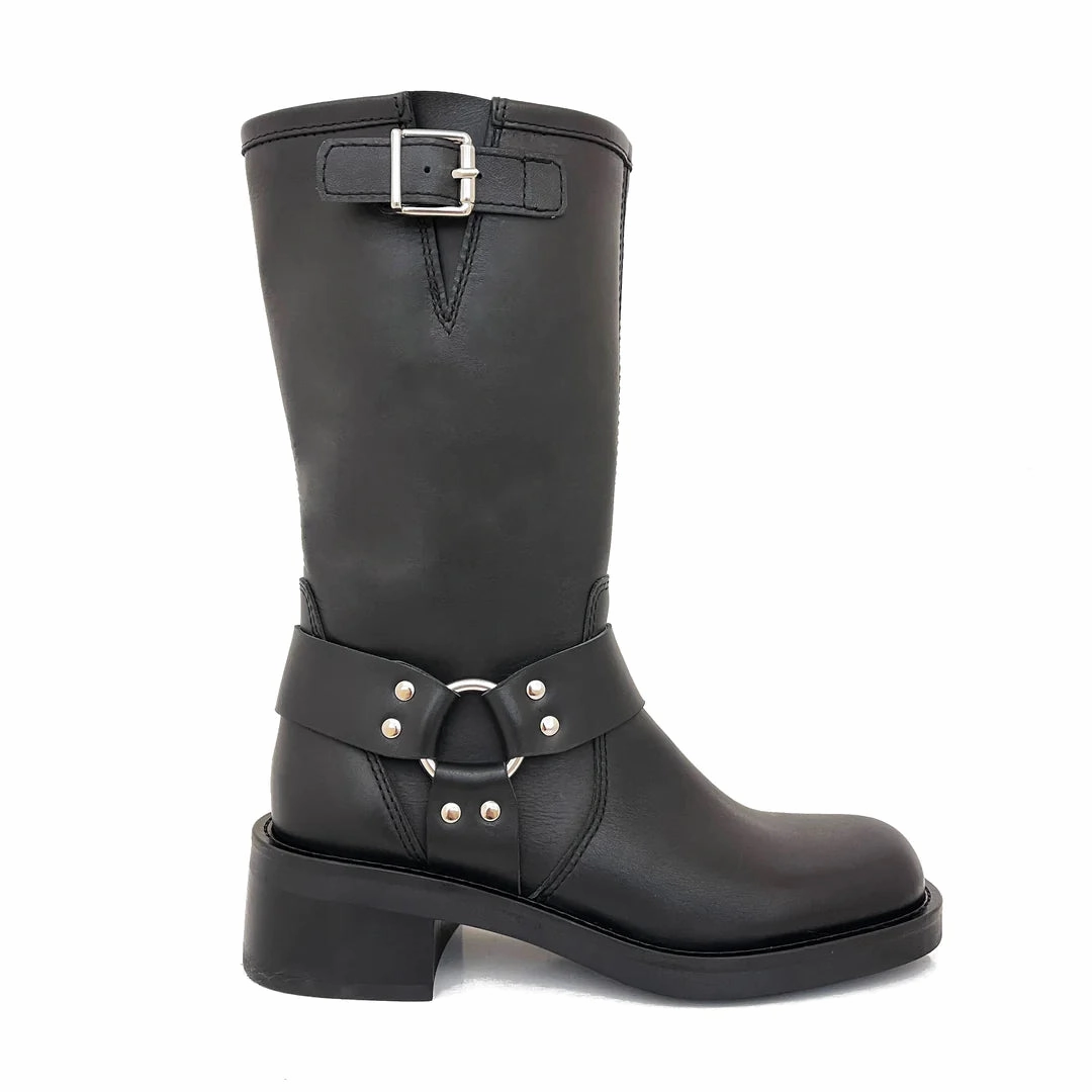 Luis Gonzalo 1966 | Women'S Boots | Black Biker Boots Stylish Footwear