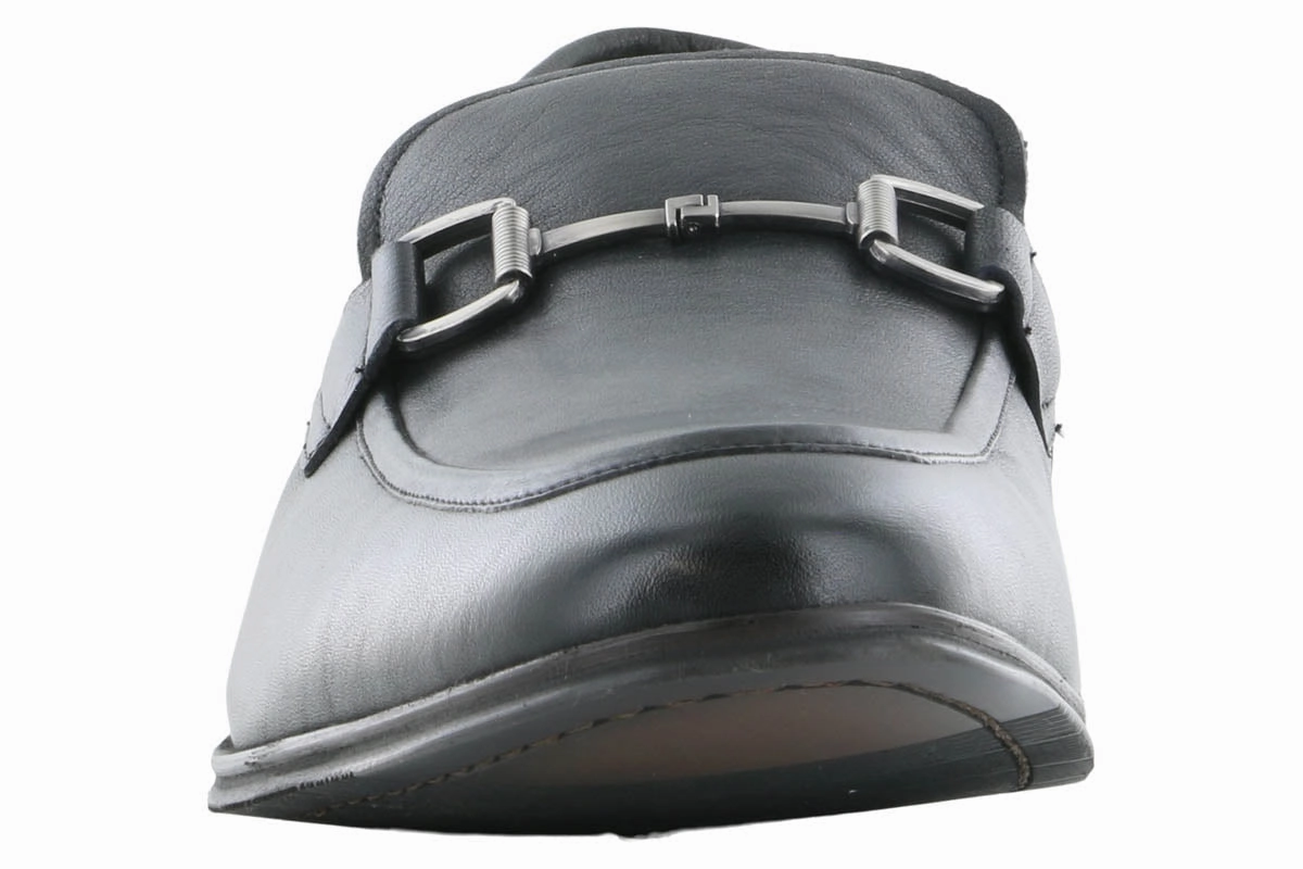 Steve Madden Aahron Black Leather Dress Loafer Breathable Travel Shoes