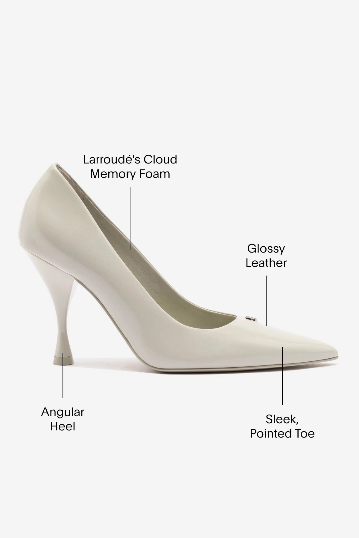 Stone Pump In Gray Box Leather Easy On Off Standing Comfort
