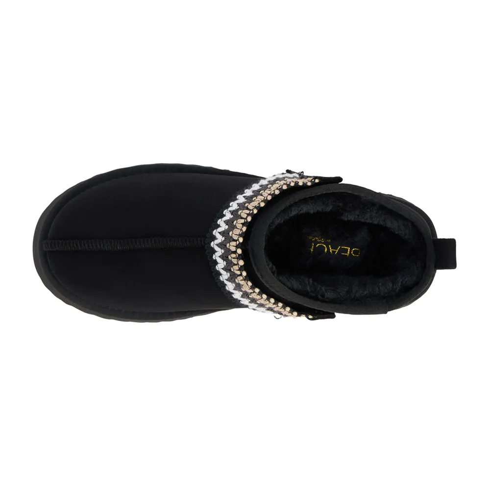 Storm Embroidered Scuff Slippers Easy Clean Comfort Shoes