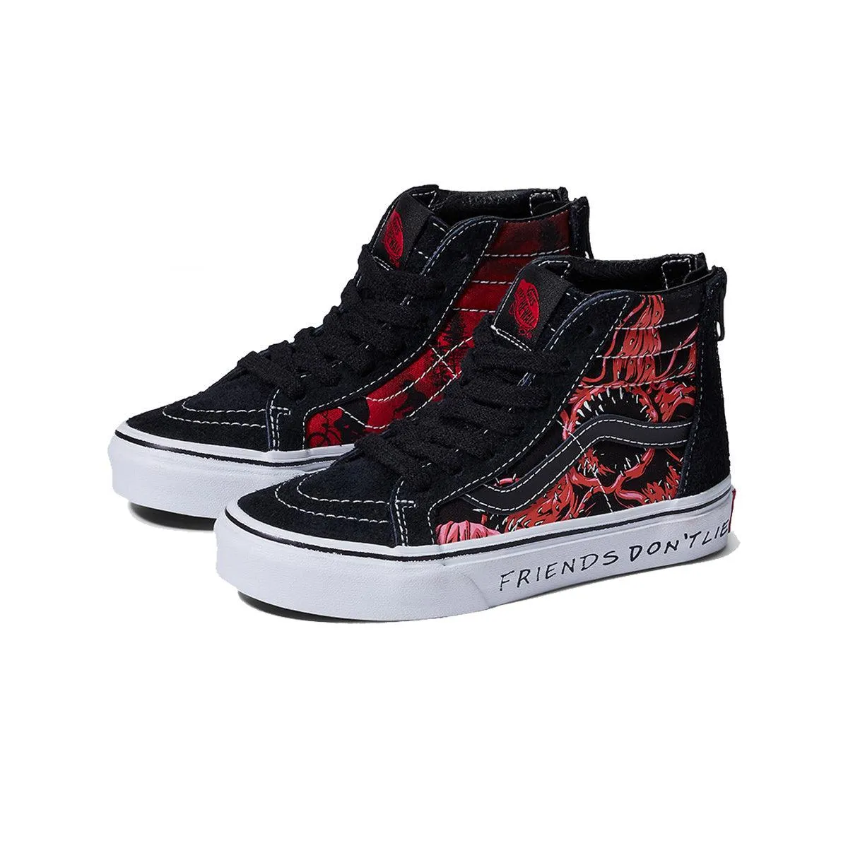   Stranger Things Kid'S Sk8-Hi Zip 'Friends Don'T Lie' Minimalist Shoes