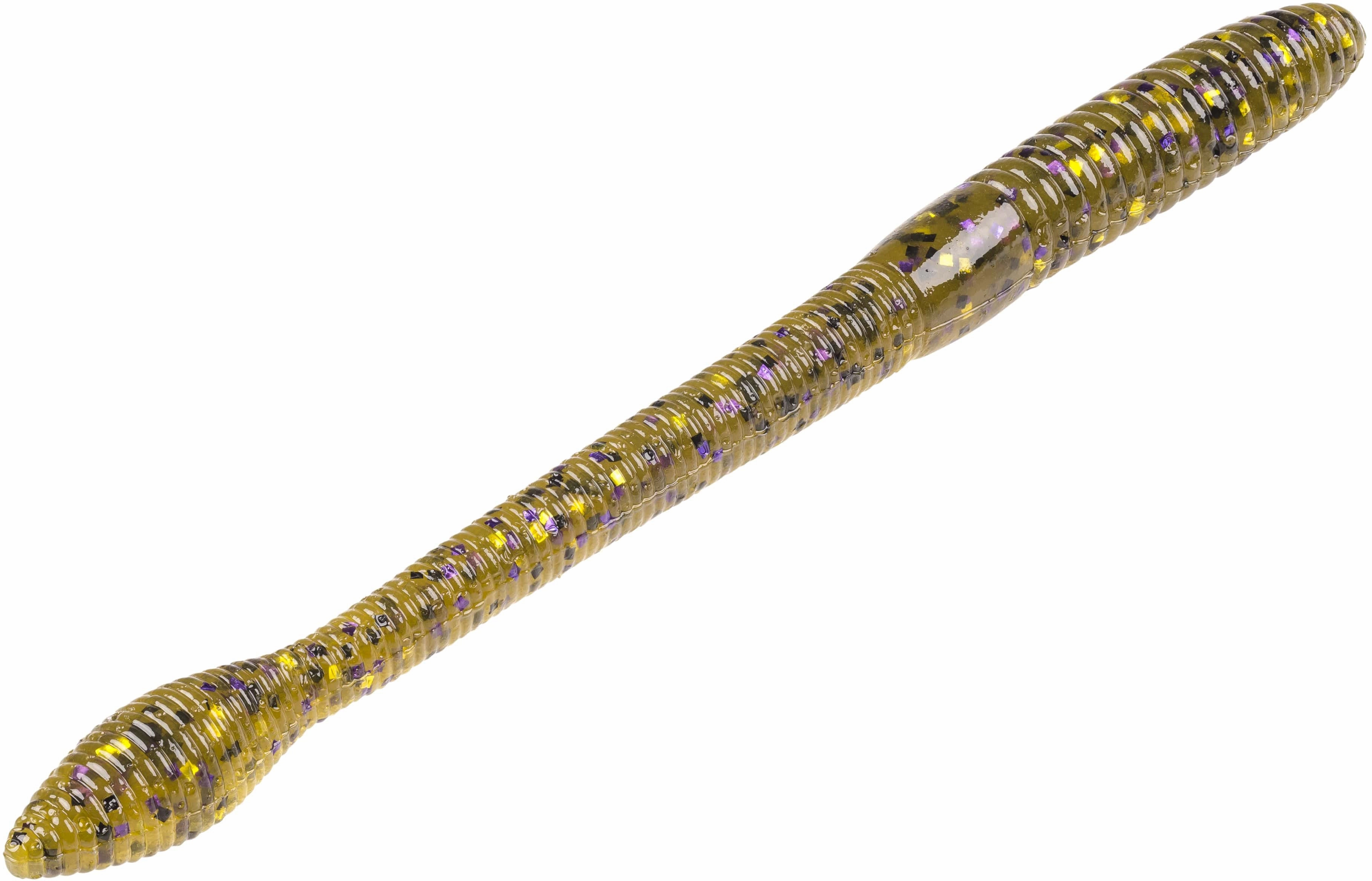 Strike King KVD Fat Baby Finesse 5 inch Soft Plastic Worm 8 pack