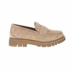 Wide Fit Minimalist Stud Muffin Studded Slip On Loafers