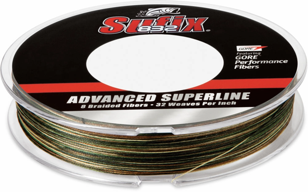 Sufix 832 Advanced Superline Camo Braided Line - 150 Yard Standard Spool