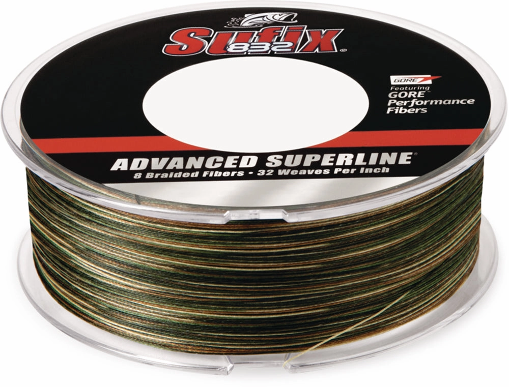 Sufix 832 Advanced Superline Camo Braided Line - 600 Yard Bulk Spool