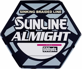 Sunline Almight HSG Braided Line Bulk Spools - High-Vis Pink