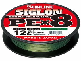 Sunline Siglon PEx8 Dark Green Braid - 165 Yard Spools