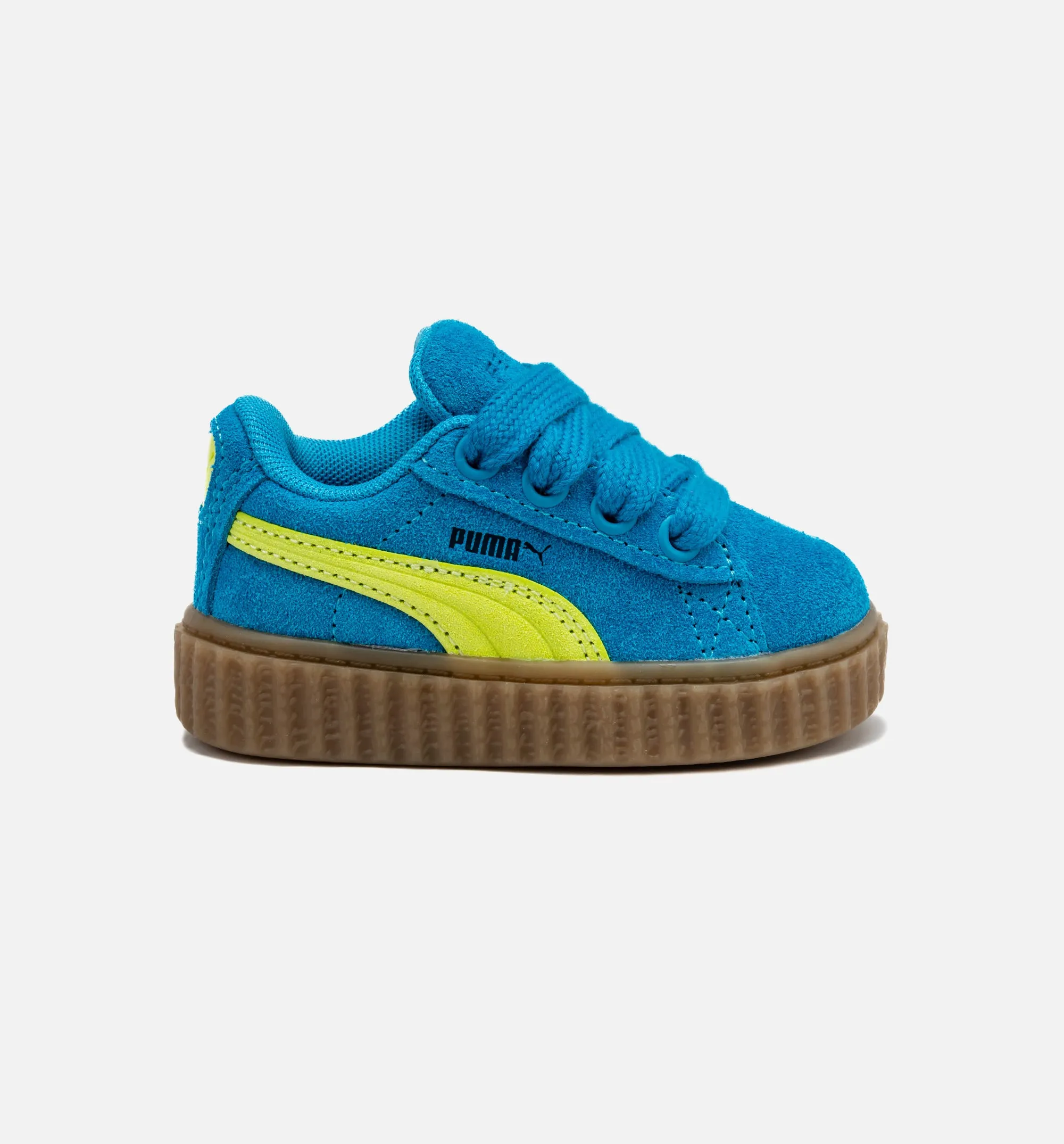 Fenty Creeper Phatty Infant Toddler Lifestyle Shoe - Blue/Lime/Gum Free Shipping Secure Fit Grippy Soles