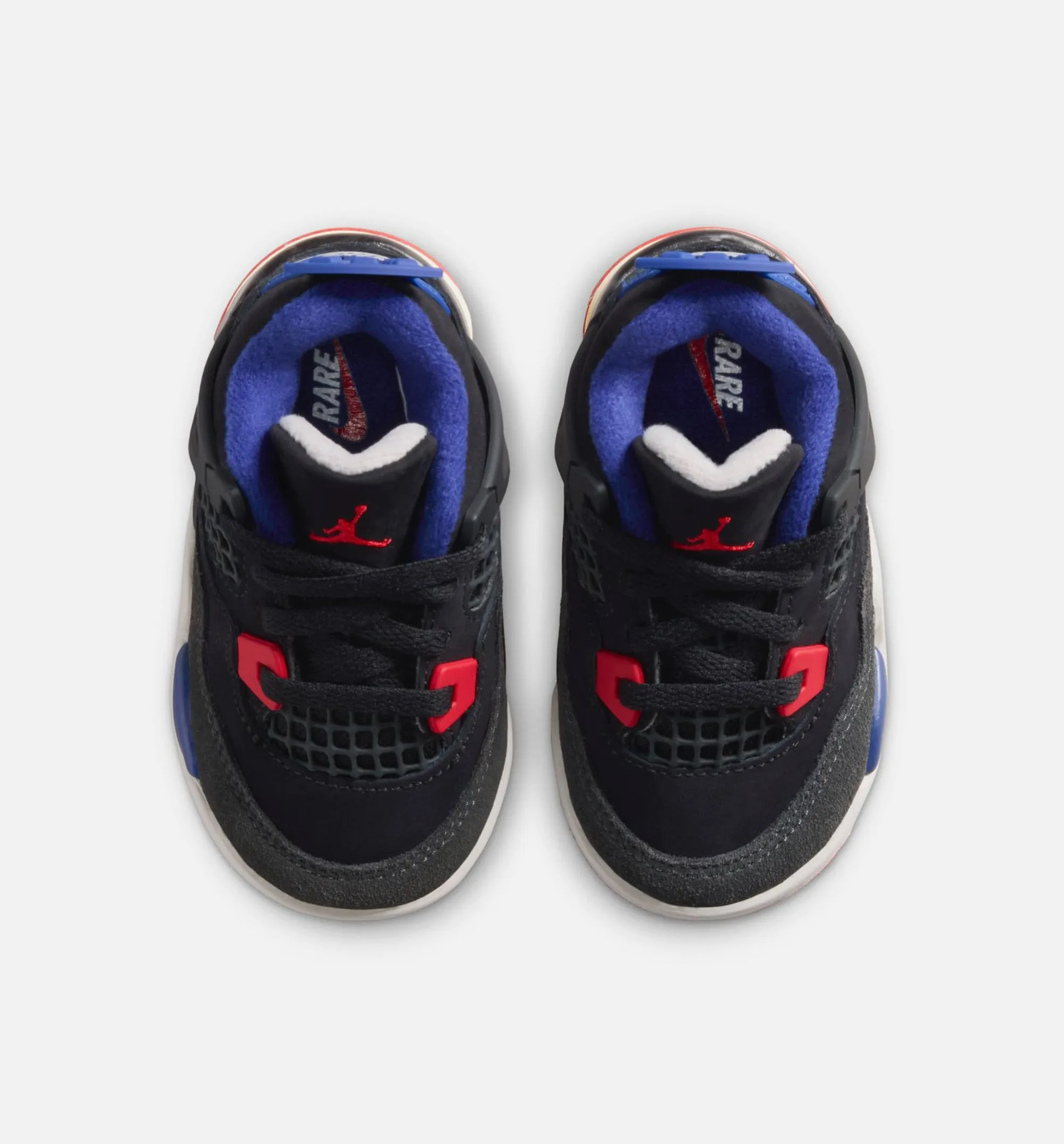Daylong Comfort Air Jordan 4 Retro Rare Air Infant Toddler Lifestyle Shoe - Black/Fire Red/Deep Royal Blue