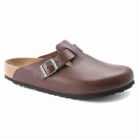 Birkenstock Men'S Boston Grip Natural Leather Standing Shoes Travel Footwear