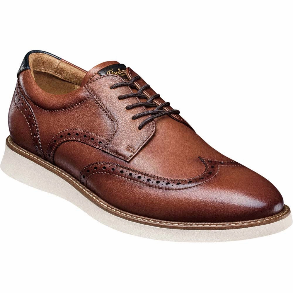 Florsheim Launch Cognac Multi Wingtip Oxford Men'S Shoes Orthotic Friendly