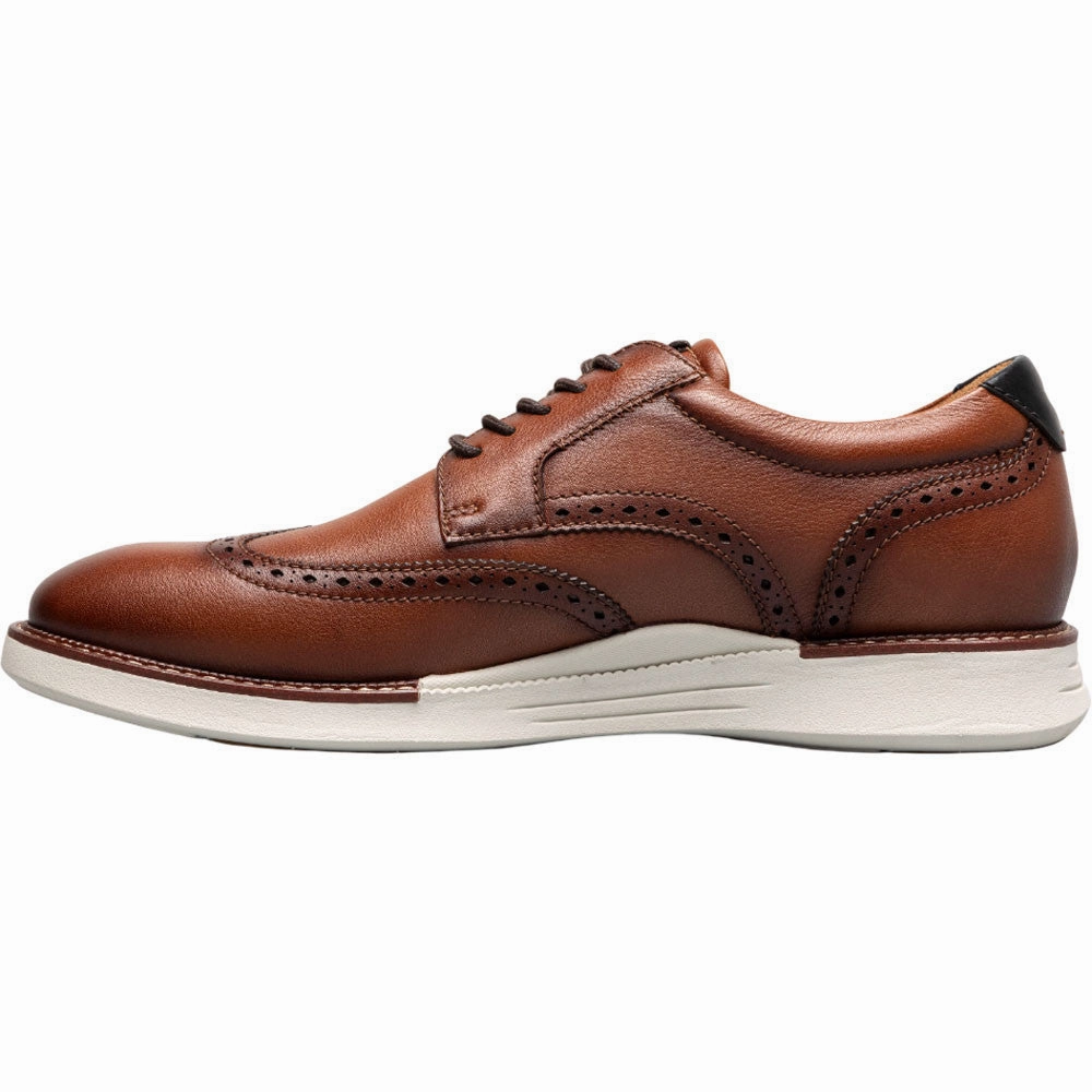 Florsheim Launch Cognac Multi Wingtip Oxford Men'S Shoes Water Resistant Recycled Materials