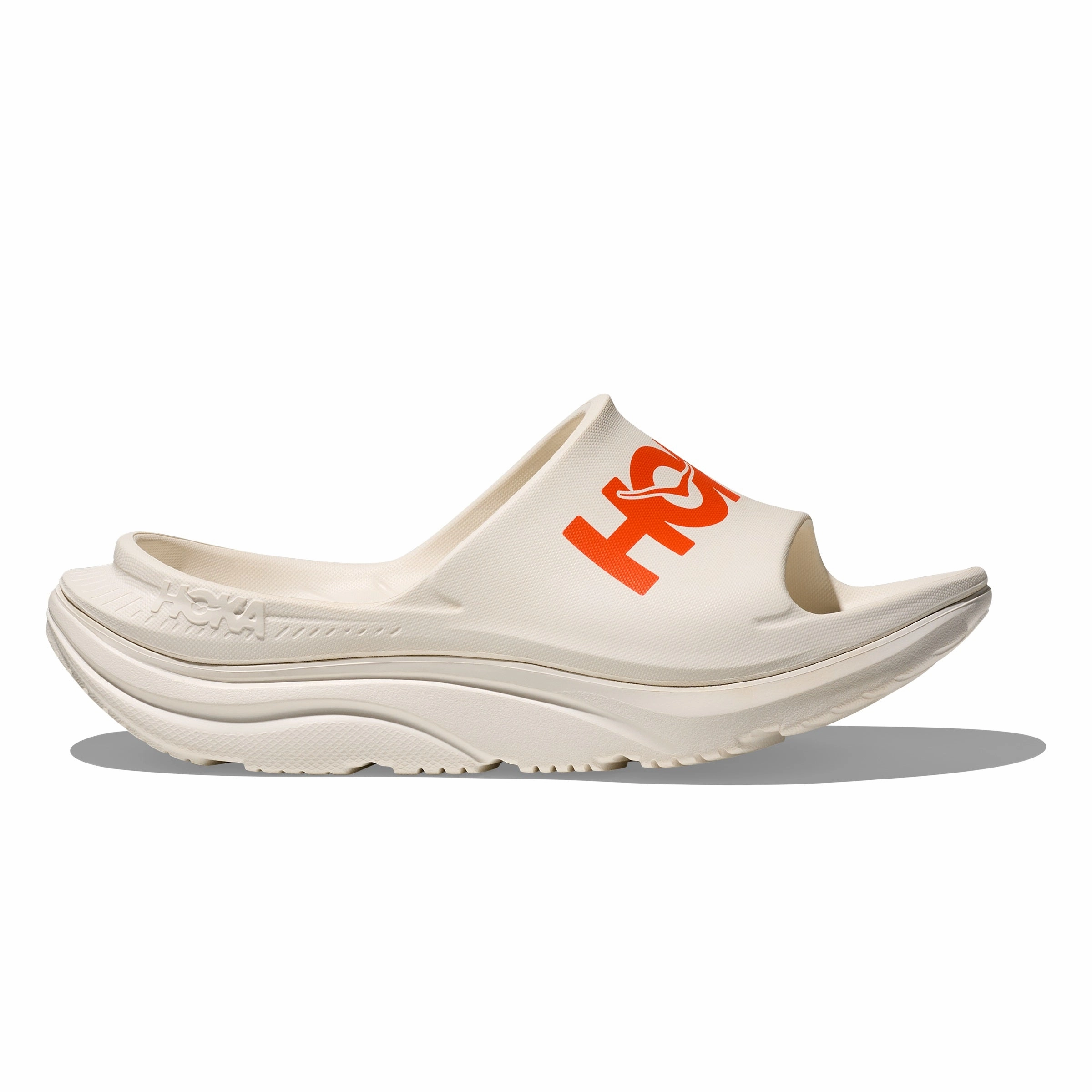 Premium Comfort Hoka Ora Athletic Slide | Frost / Lava | Unisex