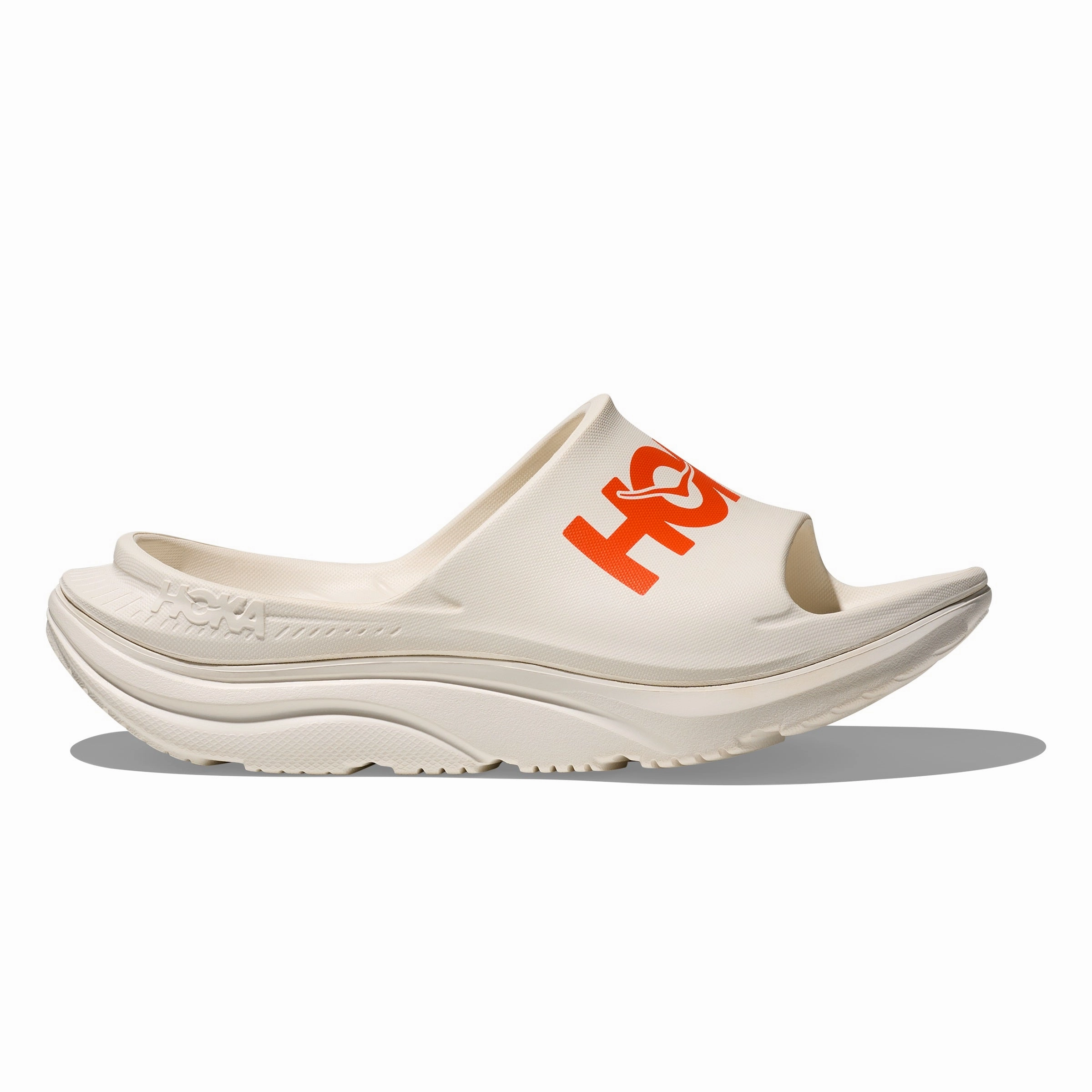 Hoka Ora Athletic Slide | Frost / Lava | Unisex Smart Casual Footwear Travel Ready