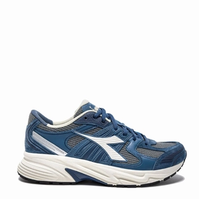 Classic Footwear Fashion Sneakers Diadora Mythos Star Pigskin Trainer Blue Dark Denim