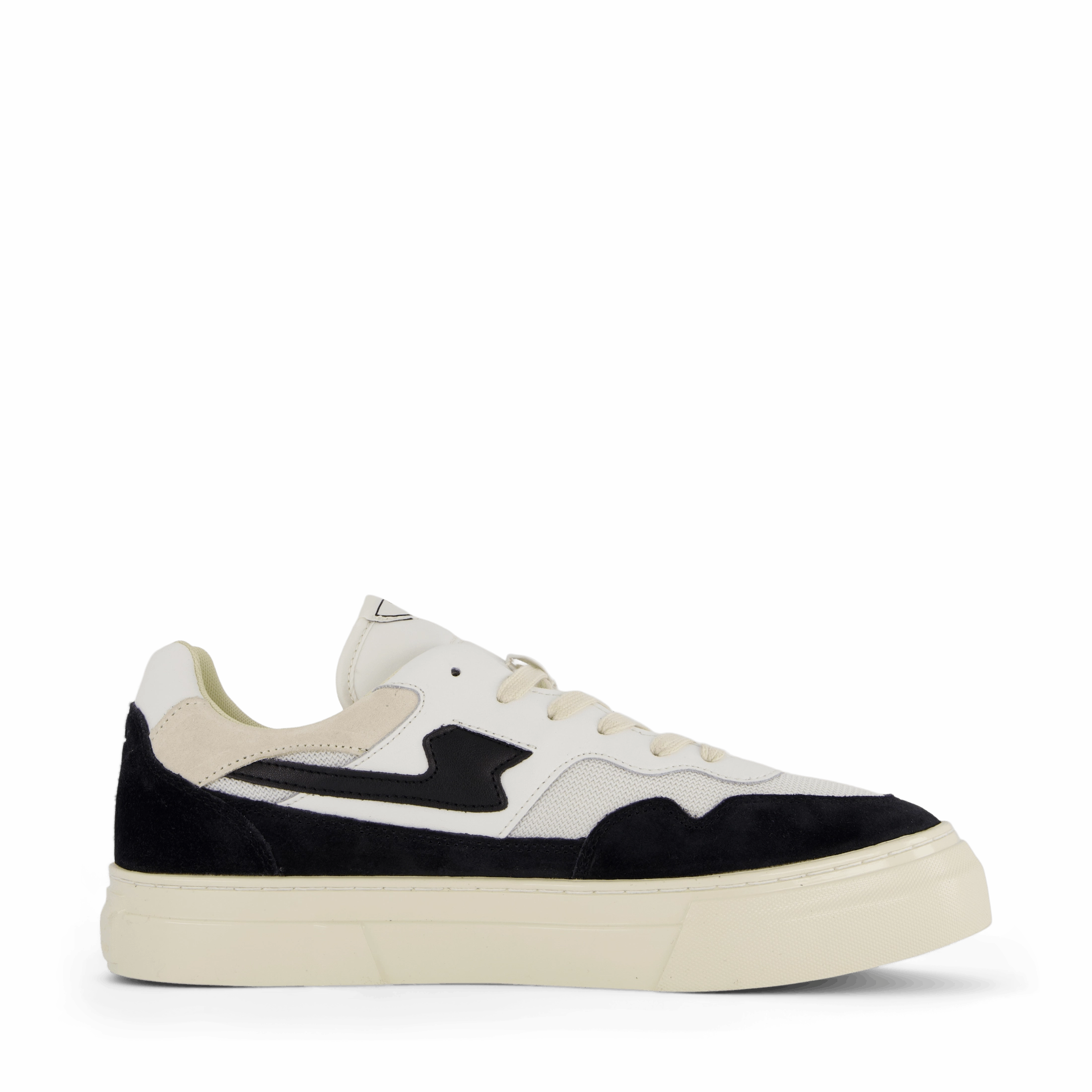 Pearl S-Strike Suede Mix Wht/Blk Minimal Footwear