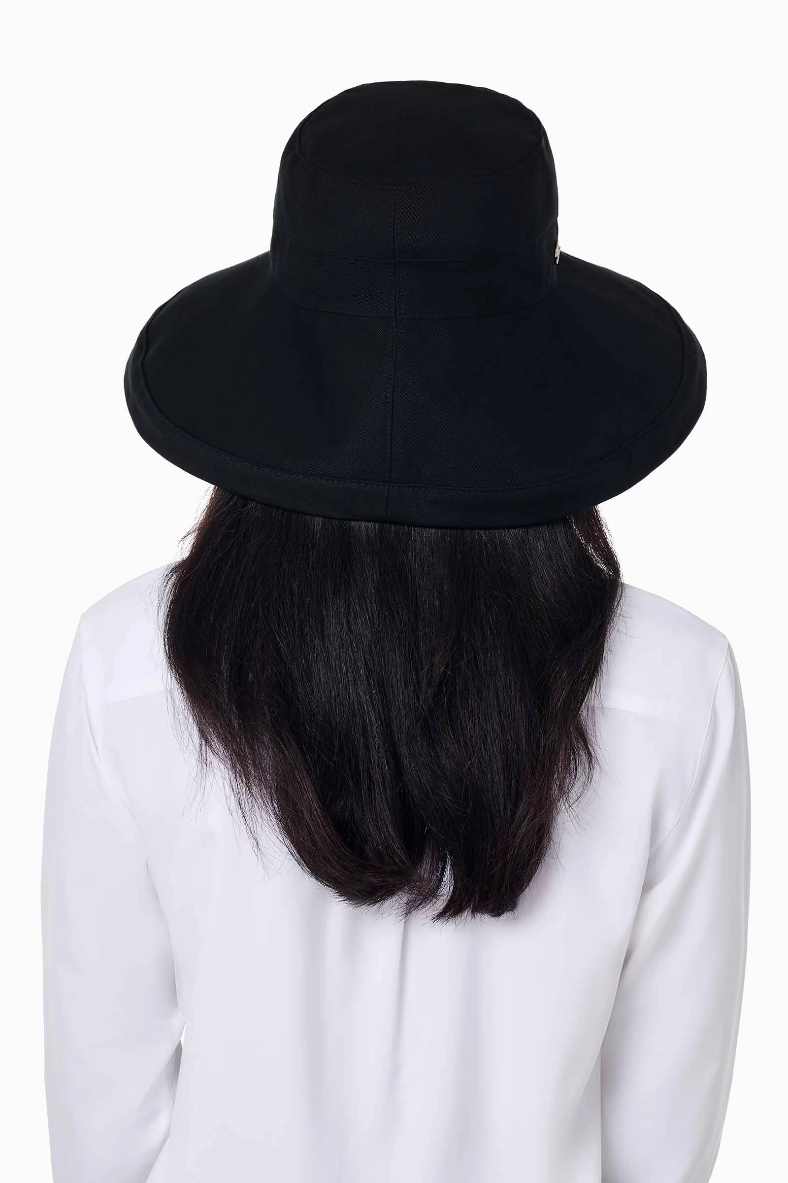 Sydney Kettle Brim Cotton Hat | Black